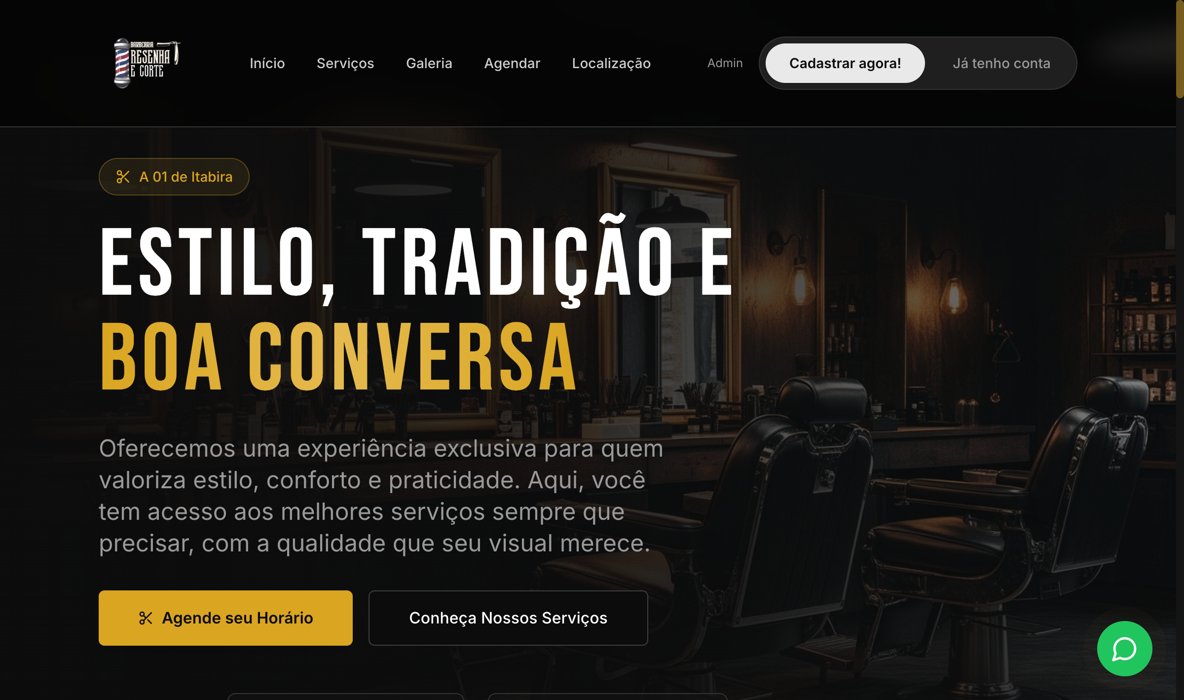 Site para Barbearia